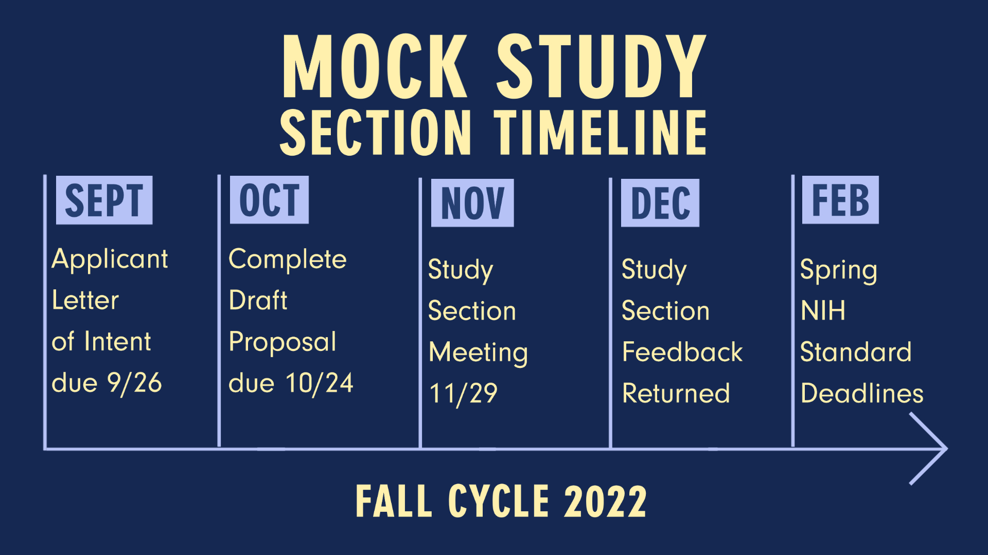 Mock Study Section Timeline